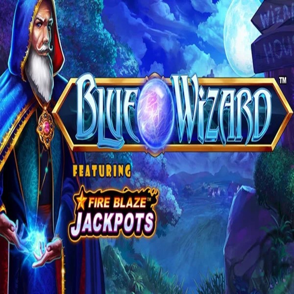 Official Slots logo: Blue Wizard Fire Blaze Jackpots by Rarestone Gaming at X3bet casino