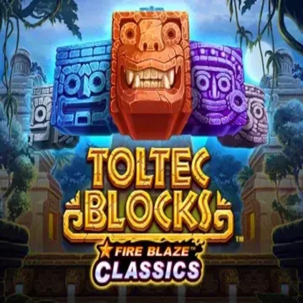 Fire Blaze: Toltec Blocks logo by Rarestone Gaming X3bet casino